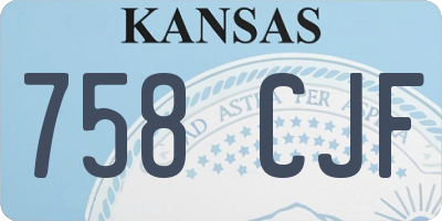 KS license plate 758CJF