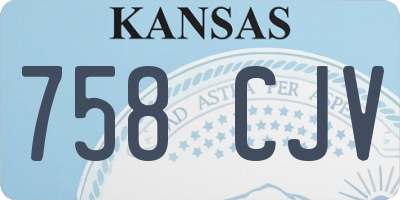 KS license plate 758CJV
