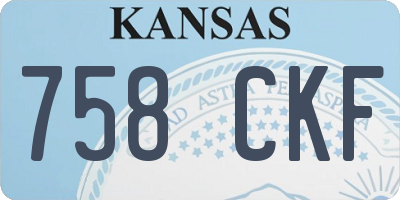 KS license plate 758CKF