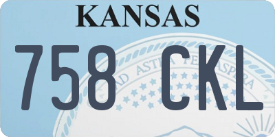 KS license plate 758CKL