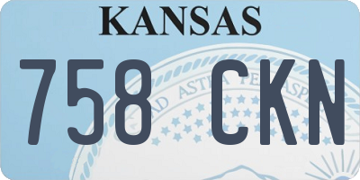 KS license plate 758CKN