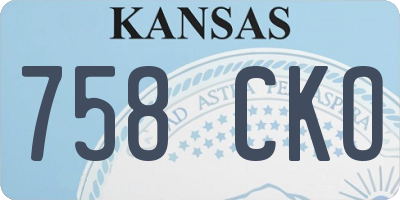 KS license plate 758CKO