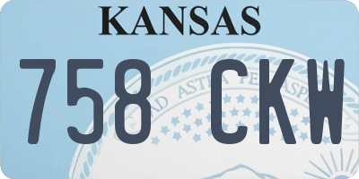 KS license plate 758CKW
