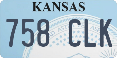 KS license plate 758CLK