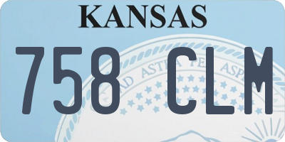 KS license plate 758CLM