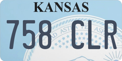 KS license plate 758CLR