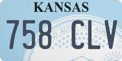 KS license plate 758CLV