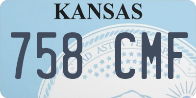 KS license plate 758CMF