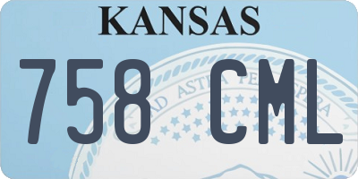 KS license plate 758CML