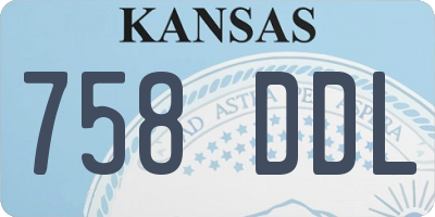 KS license plate 758DDL