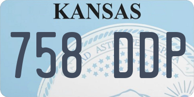 KS license plate 758DDP