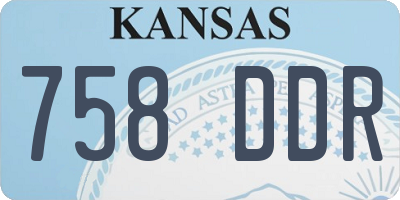 KS license plate 758DDR