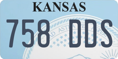 KS license plate 758DDS