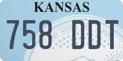 KS license plate 758DDT