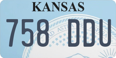 KS license plate 758DDU