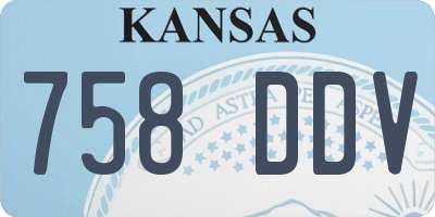 KS license plate 758DDV