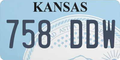 KS license plate 758DDW