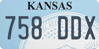 KS license plate 758DDX