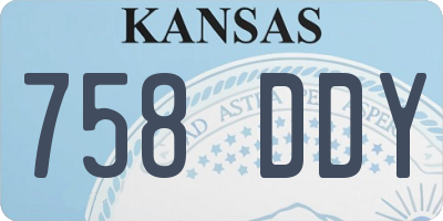 KS license plate 758DDY