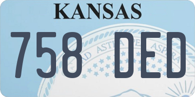 KS license plate 758DED