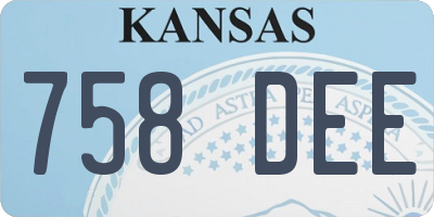 KS license plate 758DEE