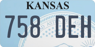 KS license plate 758DEH