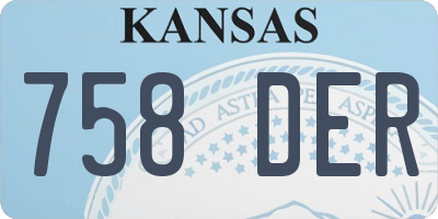 KS license plate 758DER