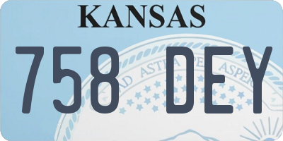 KS license plate 758DEY