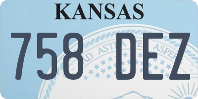 KS license plate 758DEZ