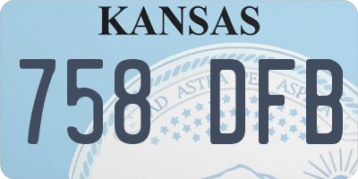 KS license plate 758DFB