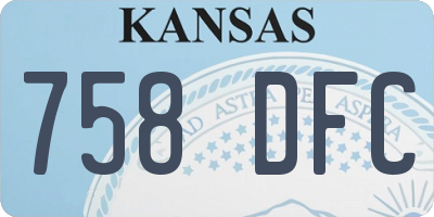 KS license plate 758DFC