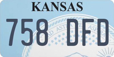 KS license plate 758DFD