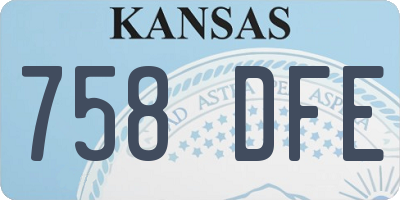 KS license plate 758DFE