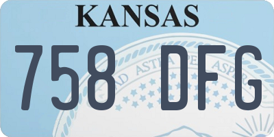 KS license plate 758DFG