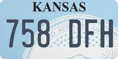 KS license plate 758DFH