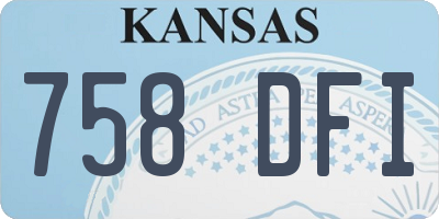 KS license plate 758DFI