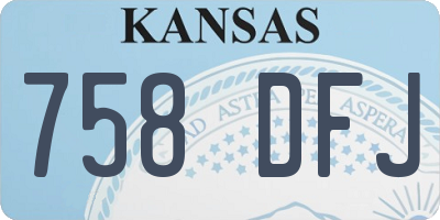 KS license plate 758DFJ
