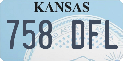 KS license plate 758DFL