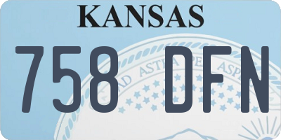 KS license plate 758DFN