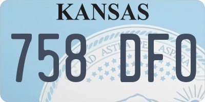 KS license plate 758DFO