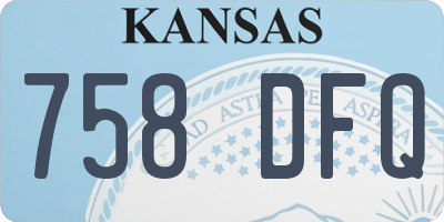 KS license plate 758DFQ