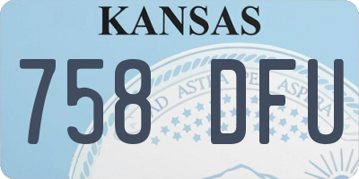KS license plate 758DFU