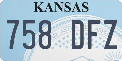 KS license plate 758DFZ
