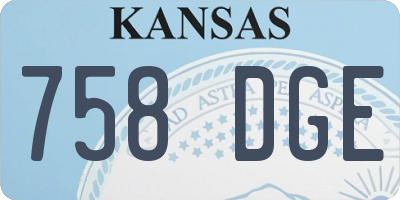 KS license plate 758DGE