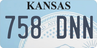 KS license plate 758DNN