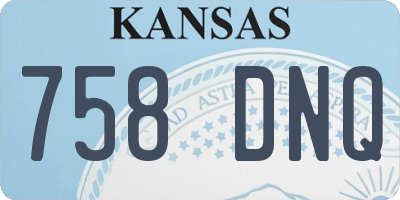 KS license plate 758DNQ