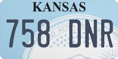 KS license plate 758DNR