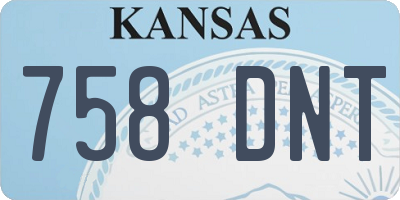 KS license plate 758DNT