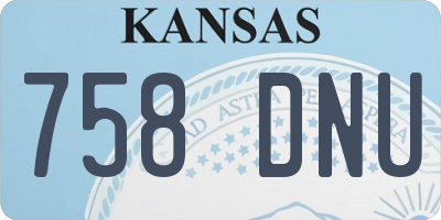 KS license plate 758DNU