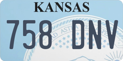 KS license plate 758DNV